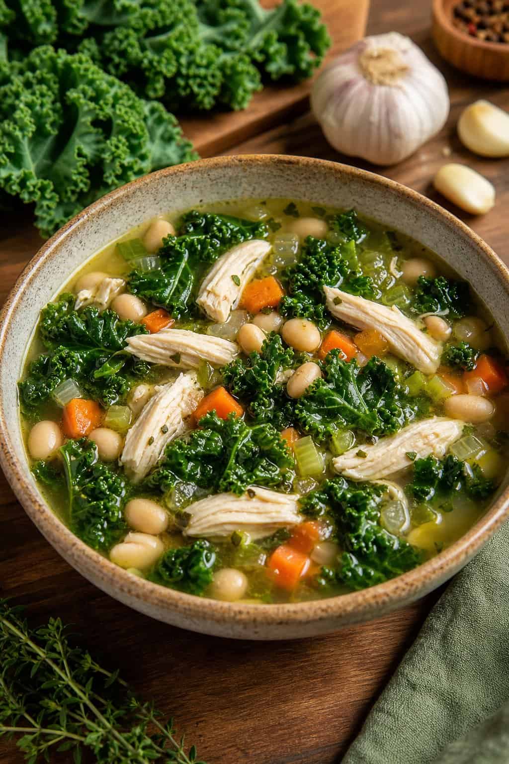 Hearty White Bean, Kale, and Chicken Soup