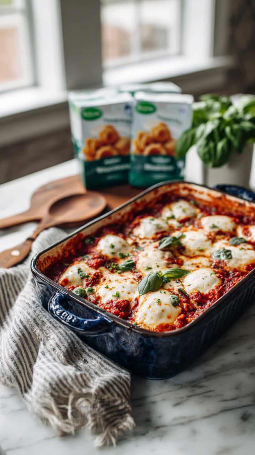 Frozen Ravioli Bake