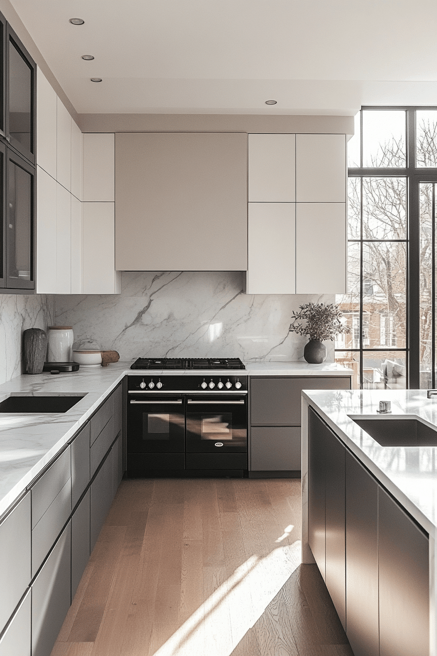 Dual-Tone Contemporary Kitchen