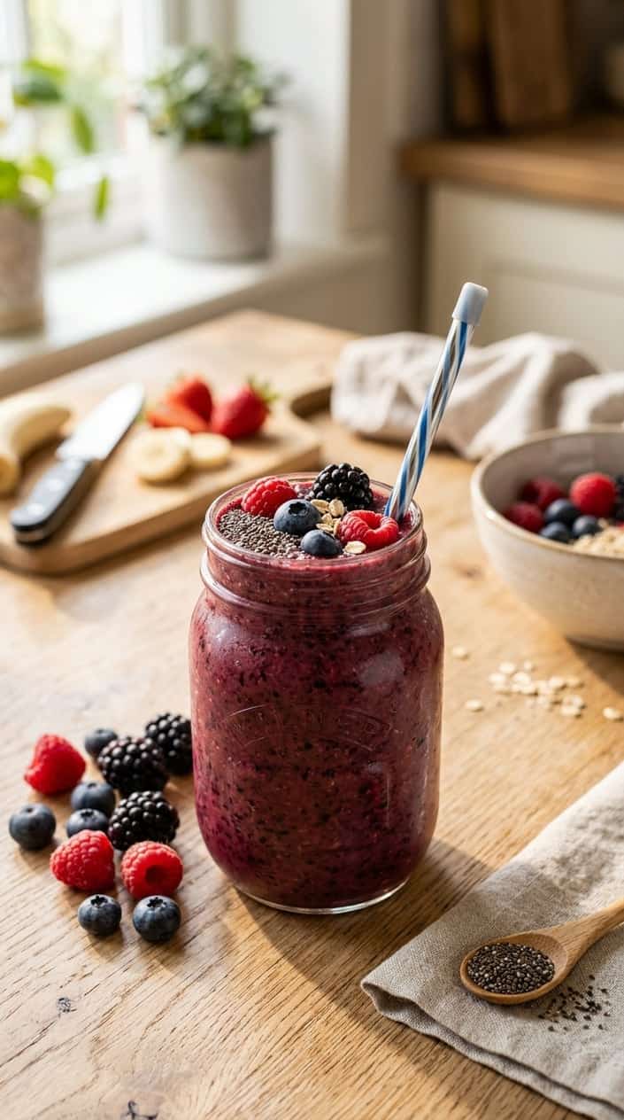 Berry Boost Chia Power Smoothie