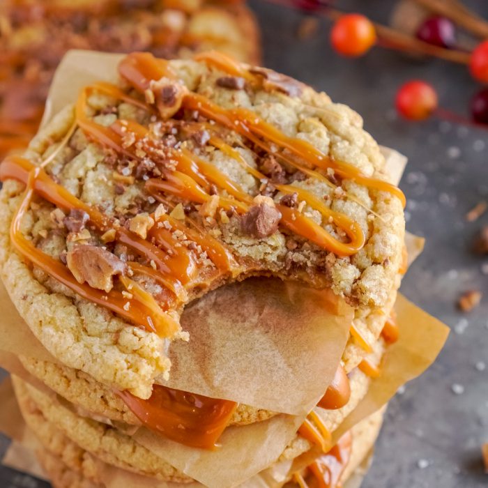 Salted Caramel Toffee Cookies