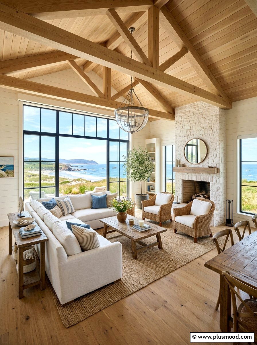 Expansive Coastal Farmhouse Windows