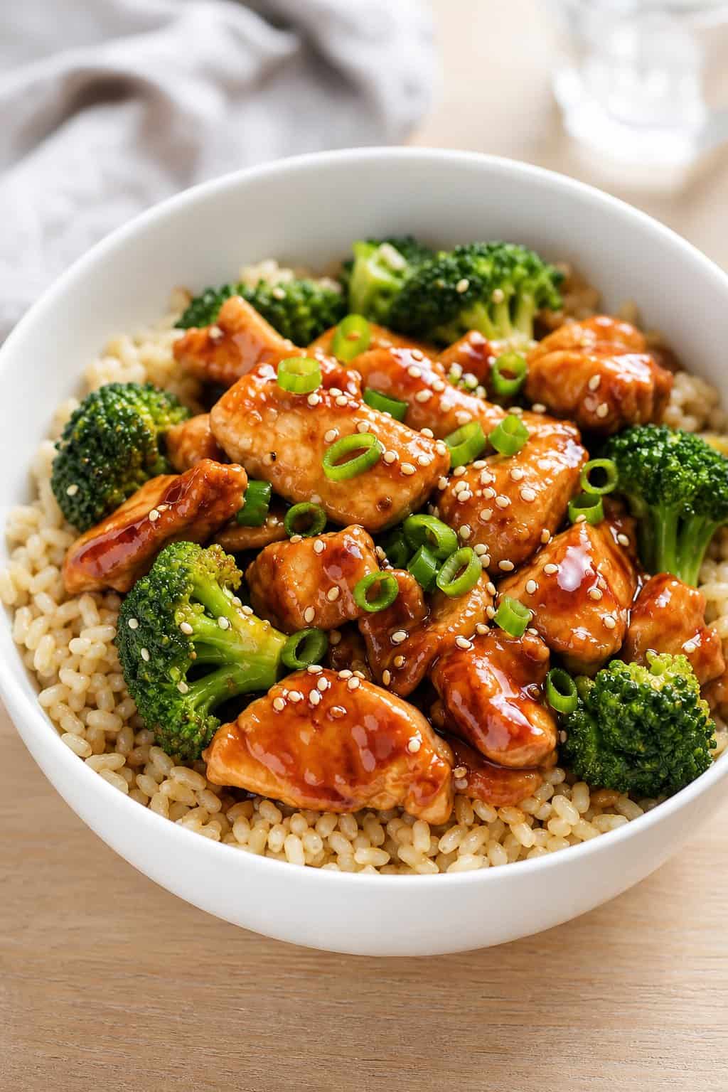 Sticky Teriyaki Chicken and Vibrant Broccoli over Nutty Brown Rice