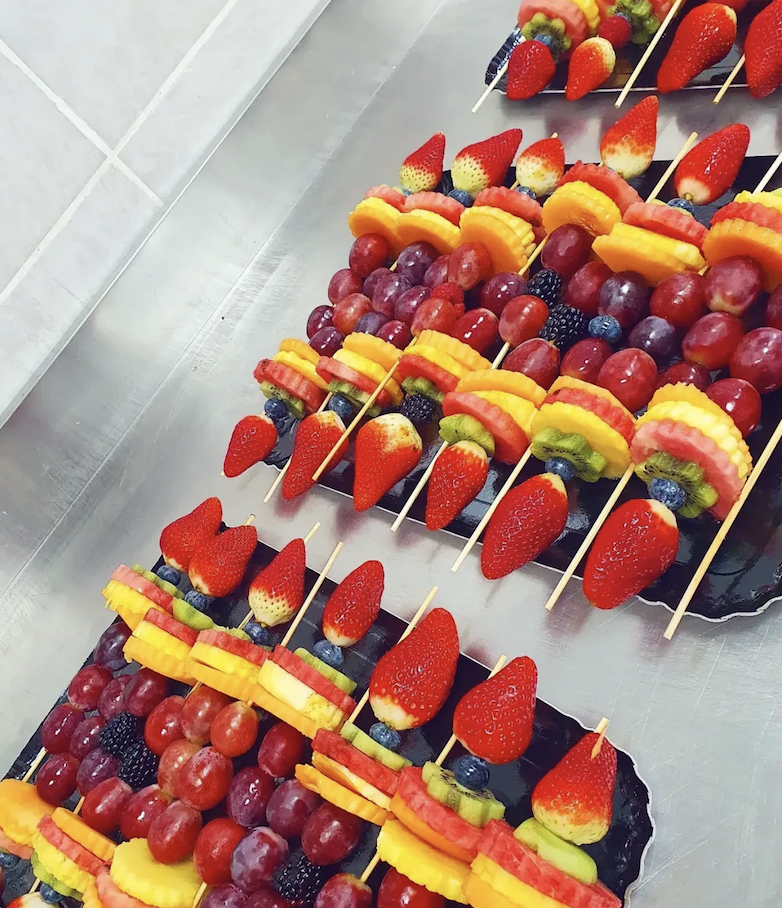 Vibrant Spectrum Fruit Skewers