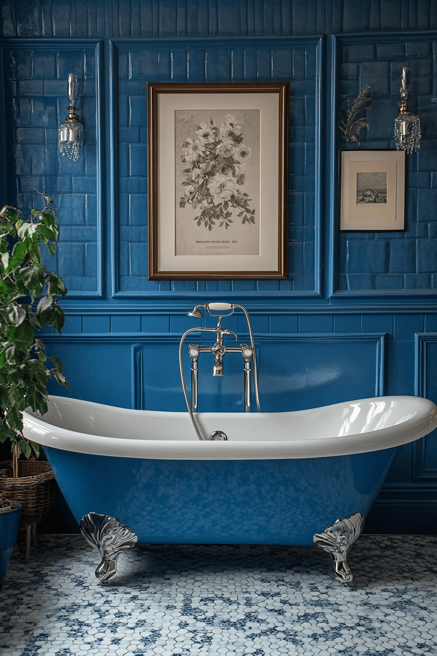 Serene Coastal Blue Bathroom Escape
