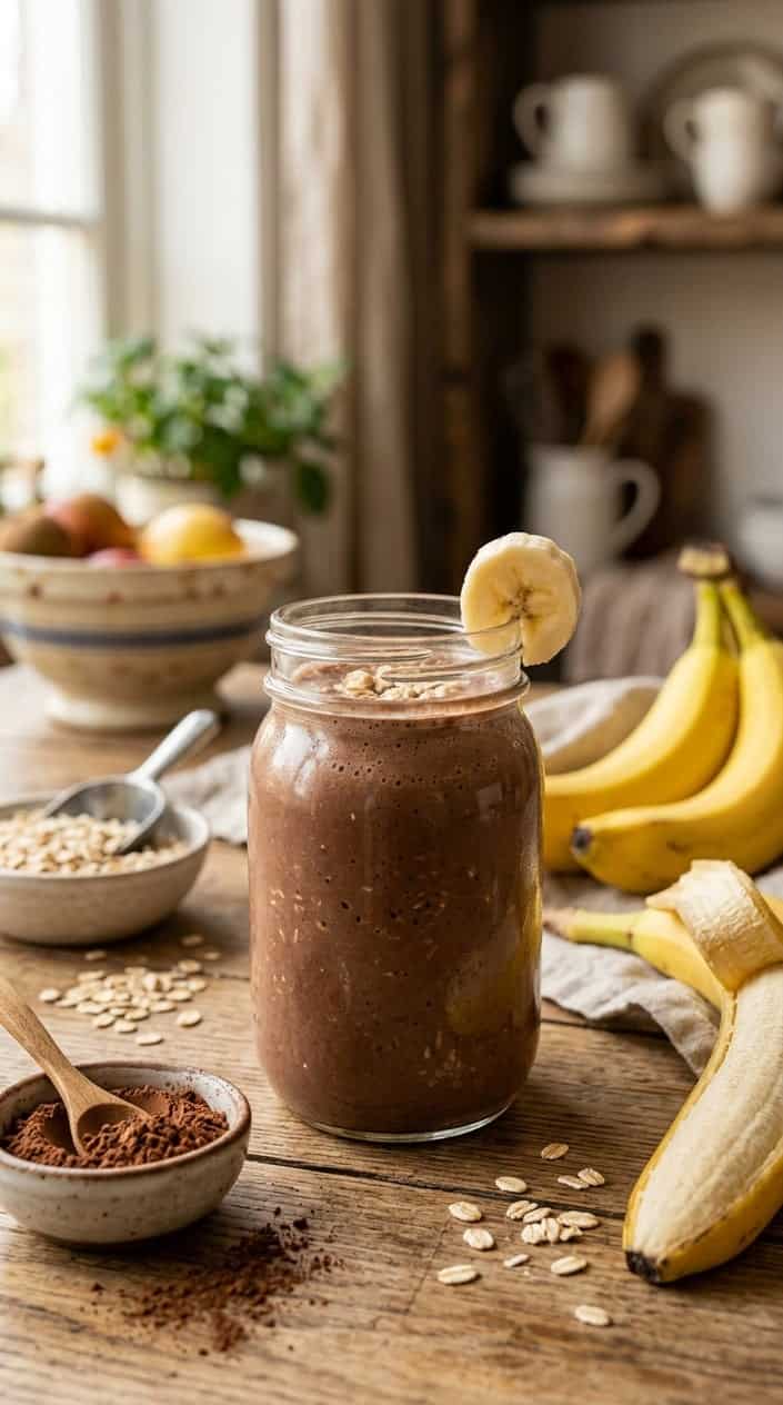 Creamy Cocoa Banana Oat Power Shake