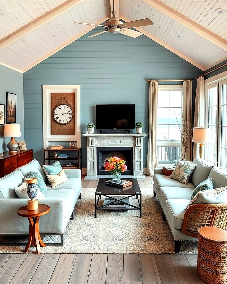 Cozy Coastal Charm with Retro Beach Accents