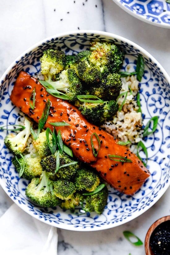 Air Fryer Salmon with Maple Soy
