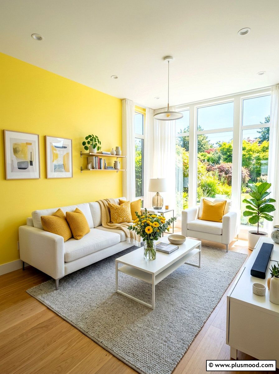 Bright and Cheerful Yellow Summer Lounge