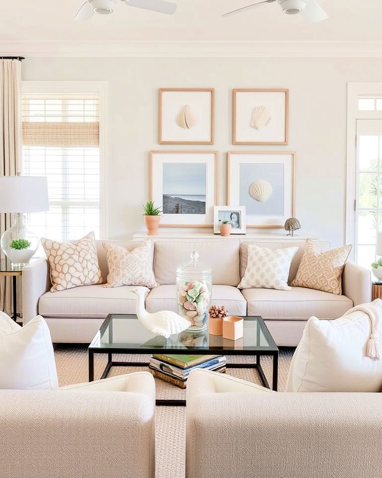 Coastal Charm: Decorating Your Living Room with Seashell Details