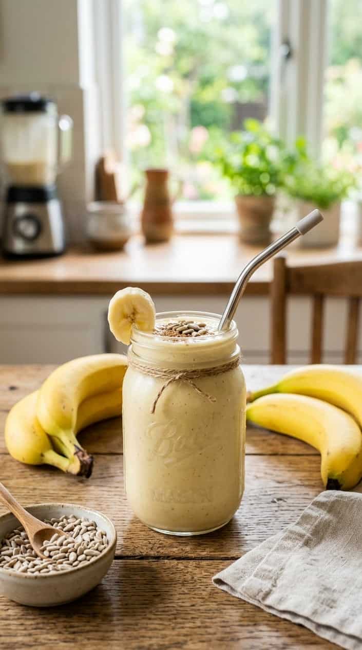 Golden Glow Banana & Sunflower Butter Bliss Smoothie