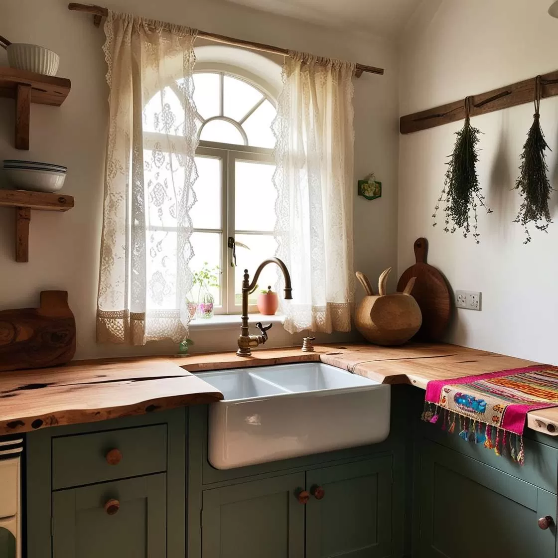 Boho kitchen idea 13
