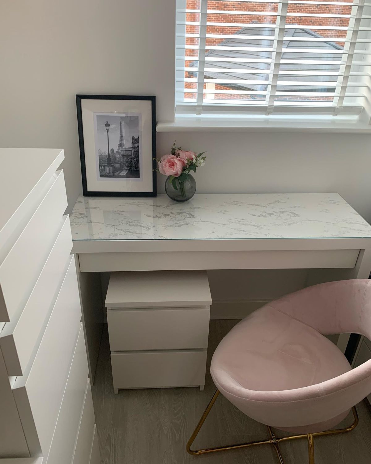 Chic Marble-Inspired Desk Upgrade