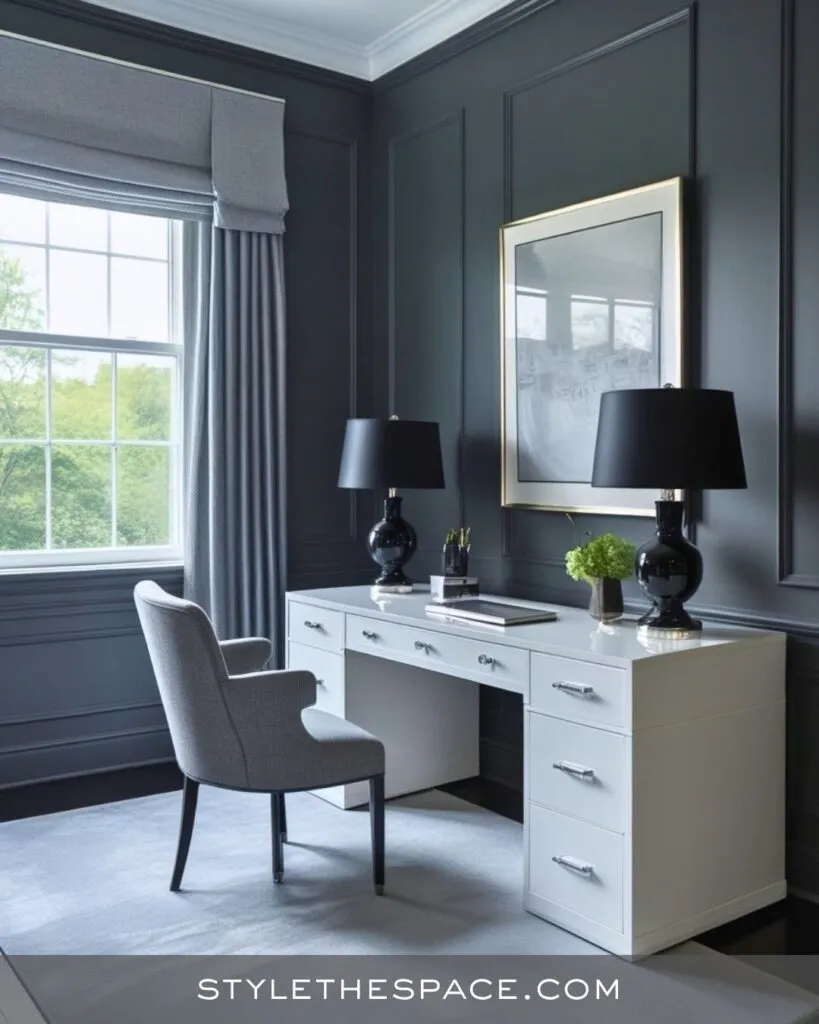 Timeless Monochrome Workspace Elegance