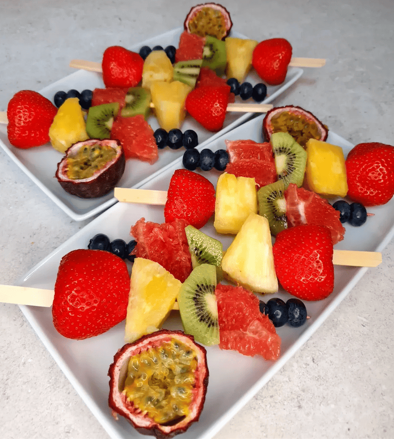 Vibrant Island Fruit Skewers