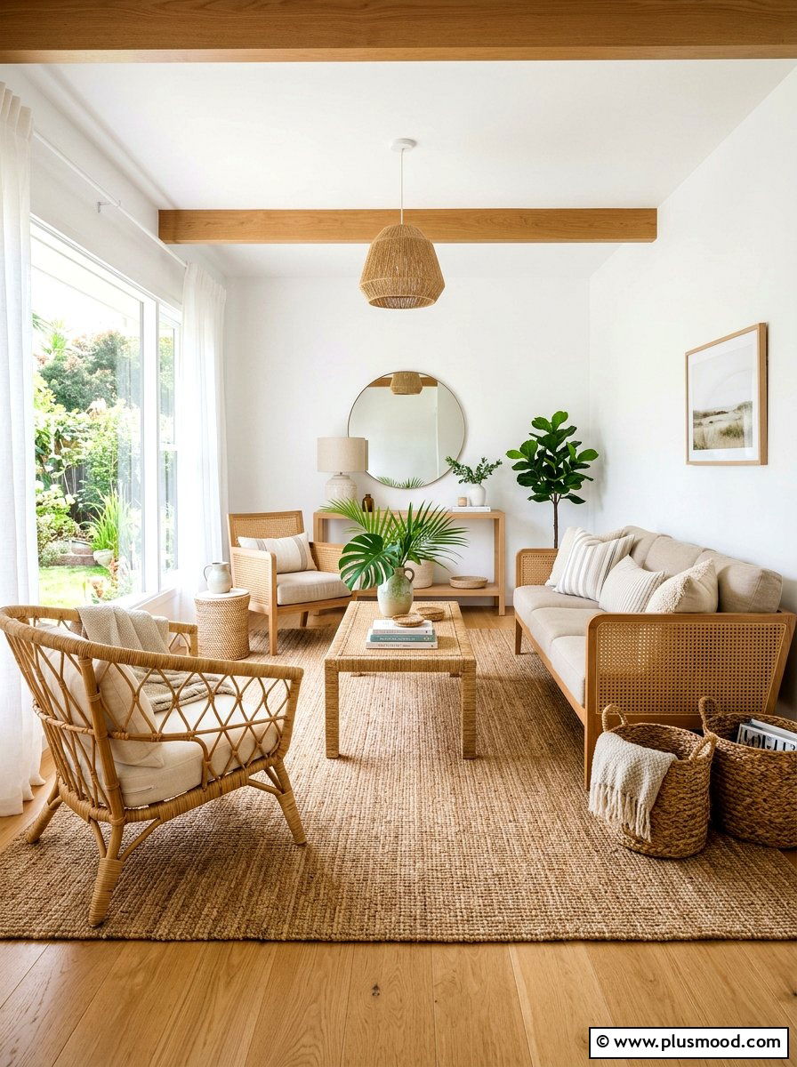 Natural Weaves for a Breezy Summer Lounge