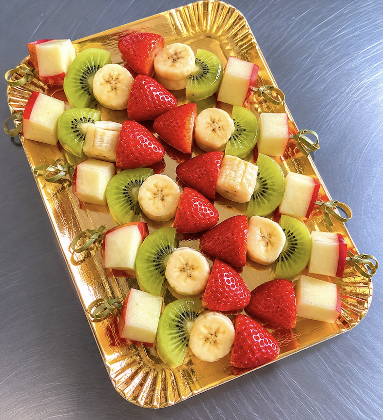 Vibrant Crisp & Creamy Fruit Skewers