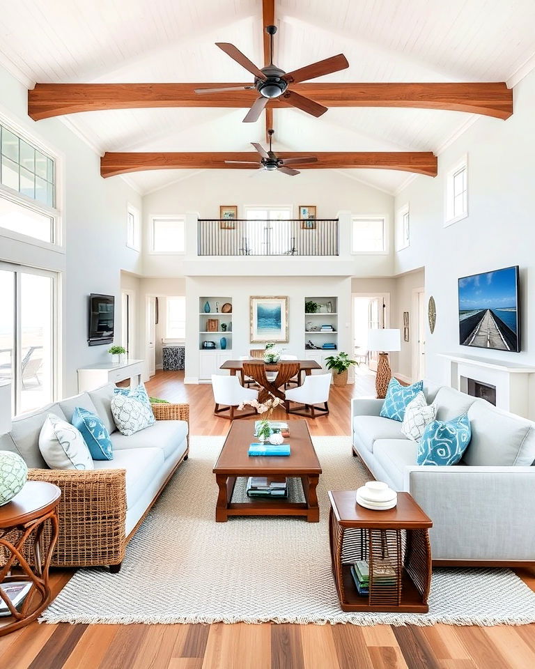Breezy Open-Plan Coastal Living Space