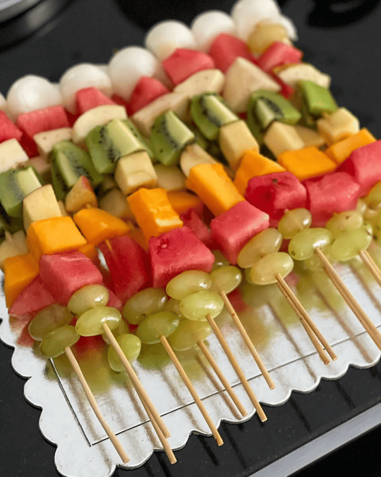 Vibrant Fruit & Cheese Kabob Medley