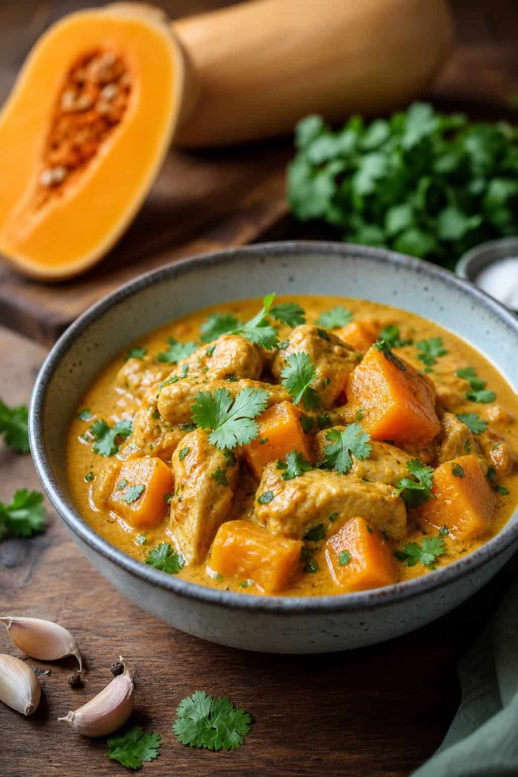 Creamy Chicken and Butternut Squash Curry