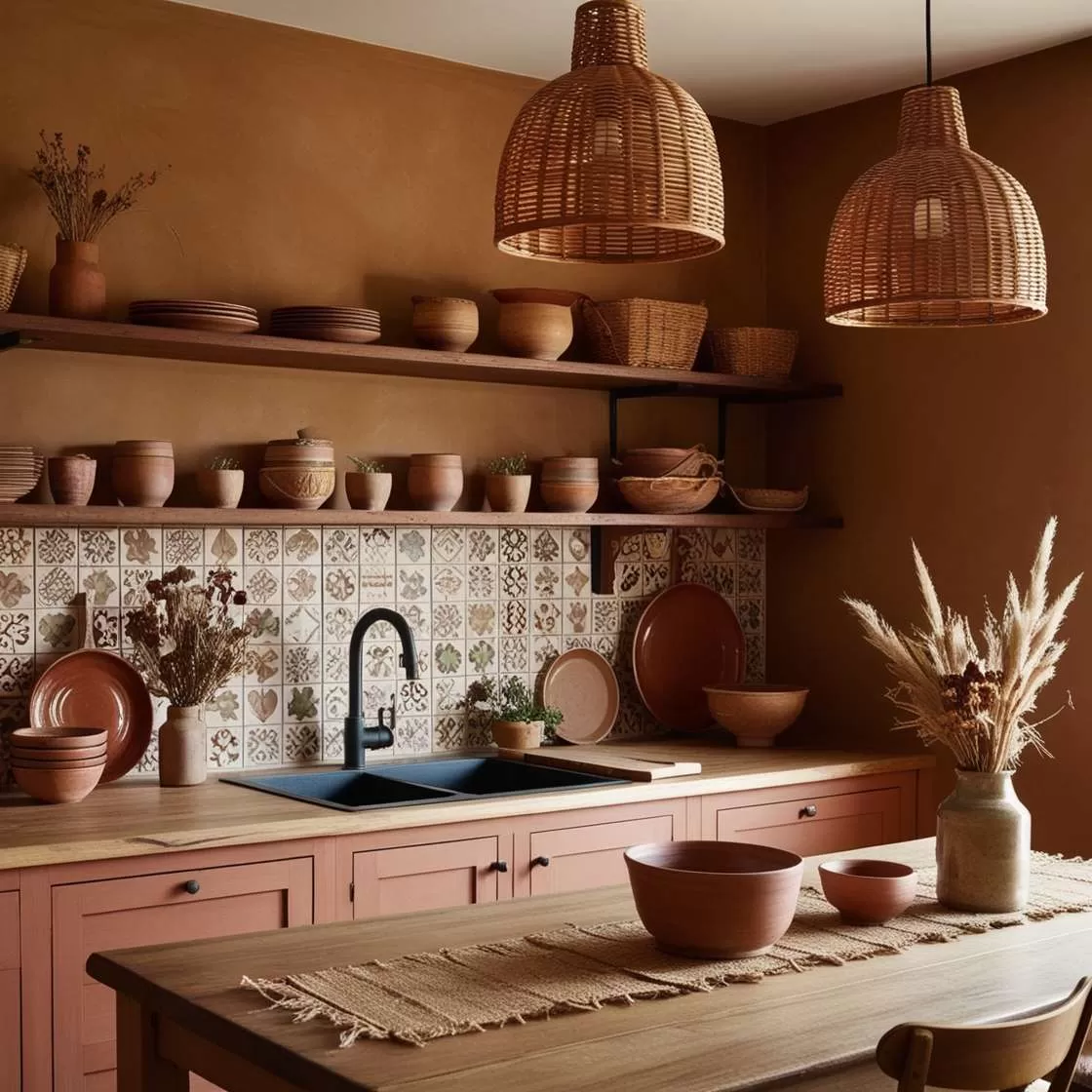 Boho kitchen idea 6