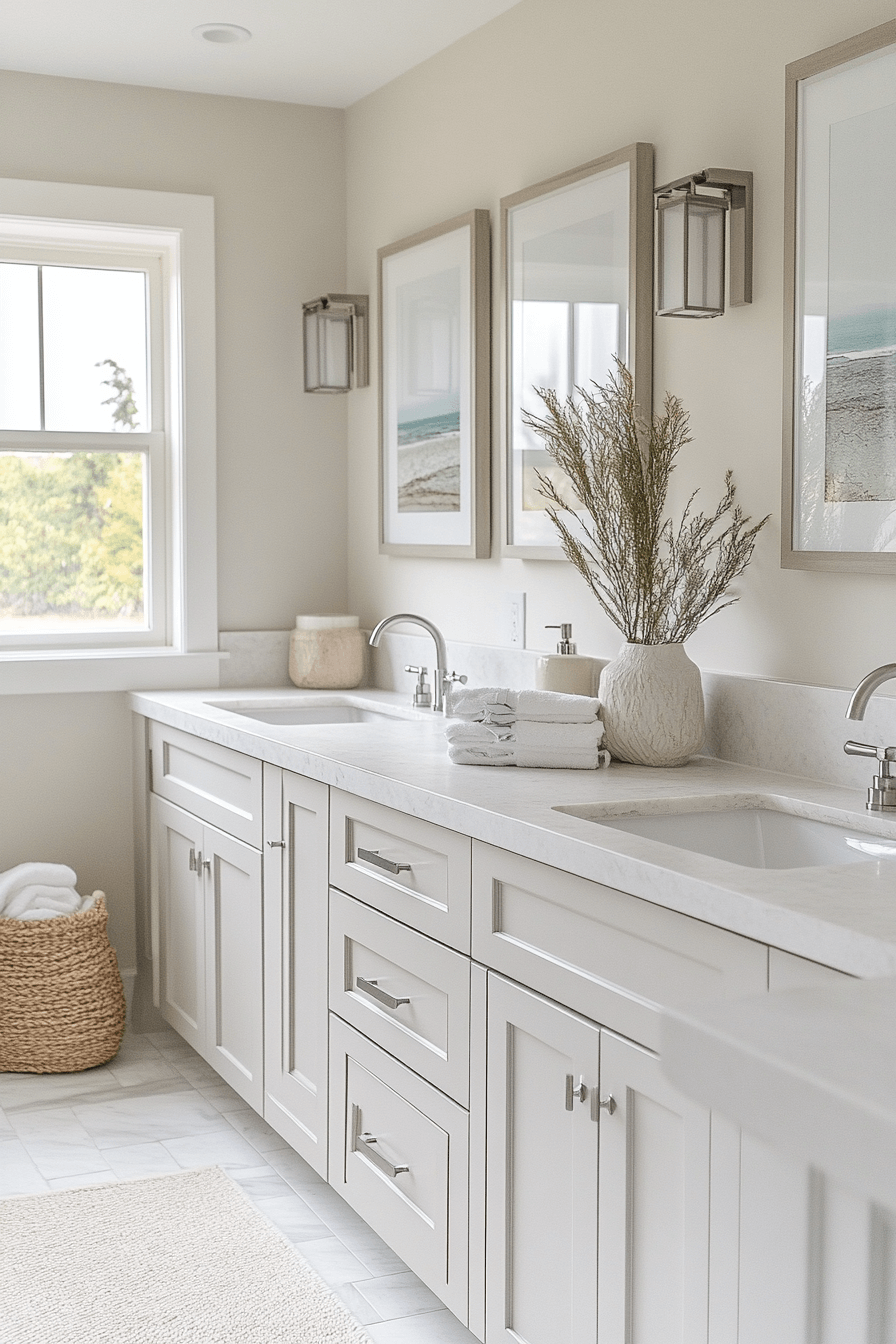 Serene Coastal Minimalist Bathroom