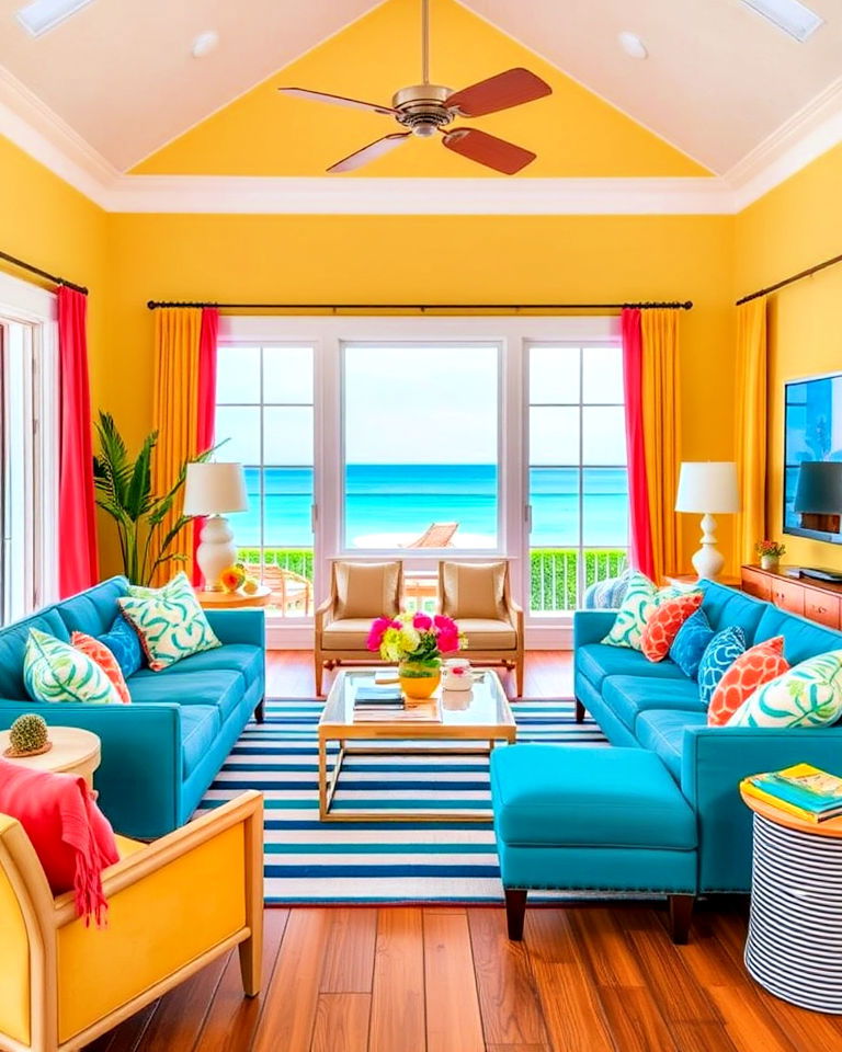 Bright and Lively Coastal Lounge Vibes
