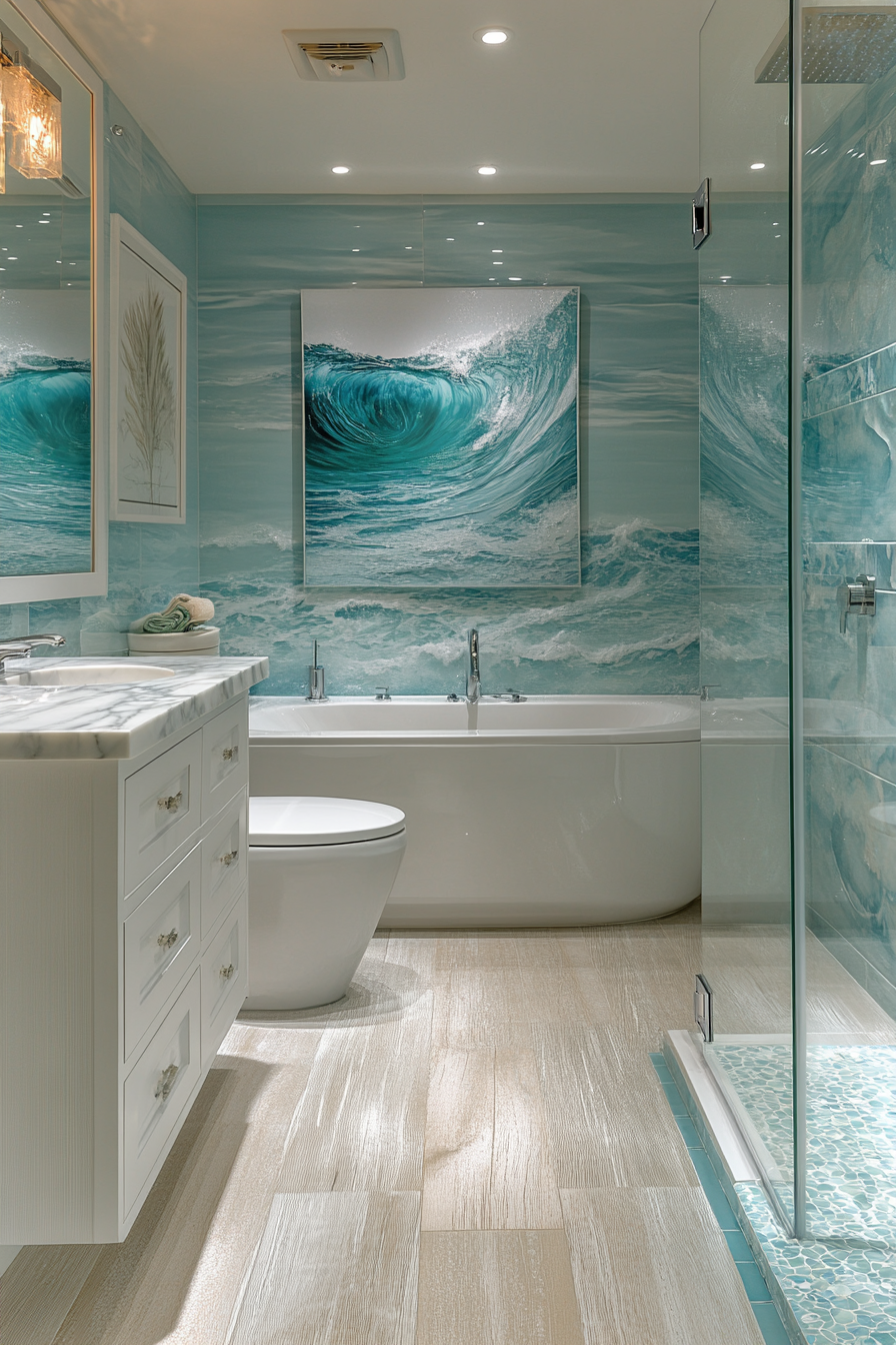 Tidal Tranquility Coastal Bathroom
