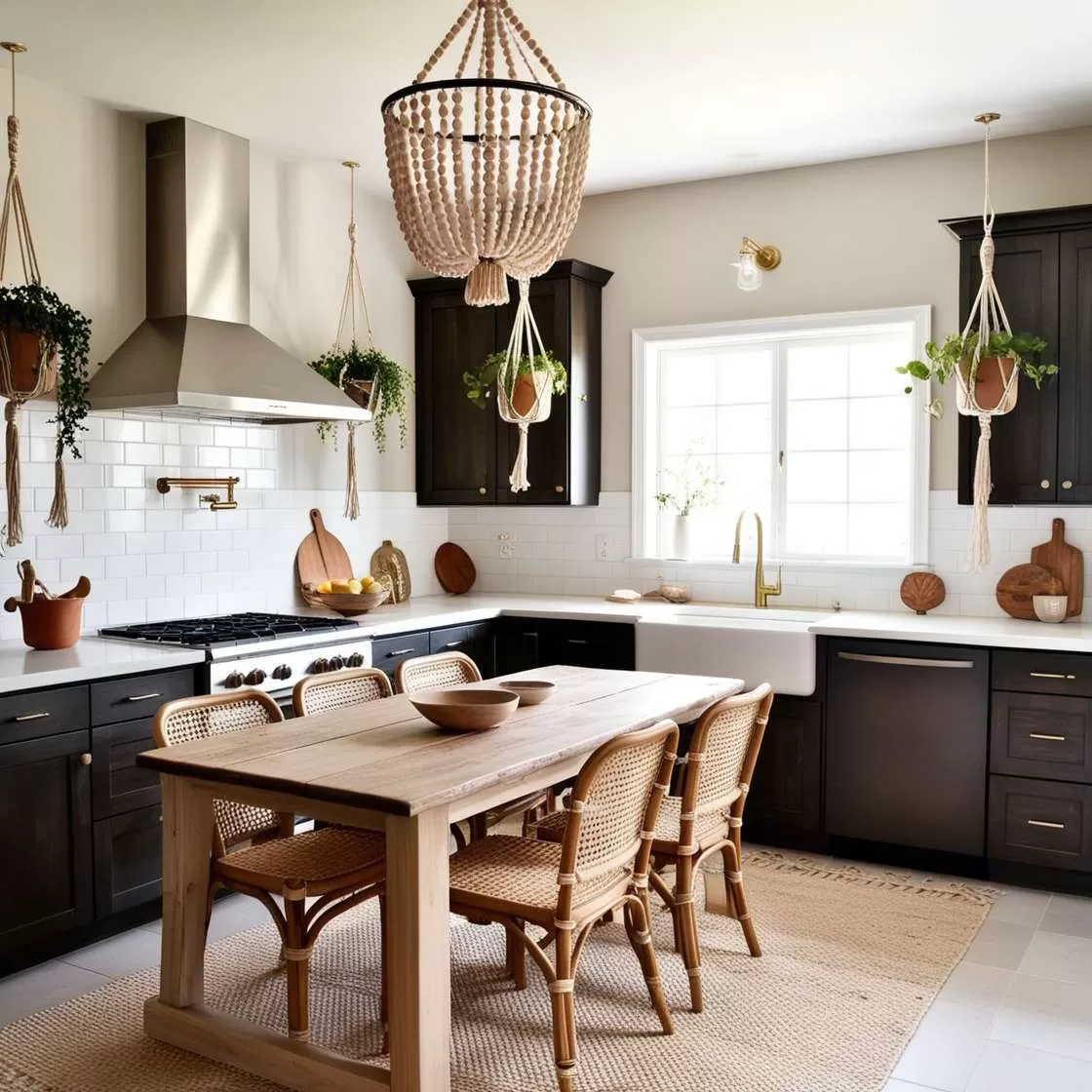 Boho kitchen idea 14