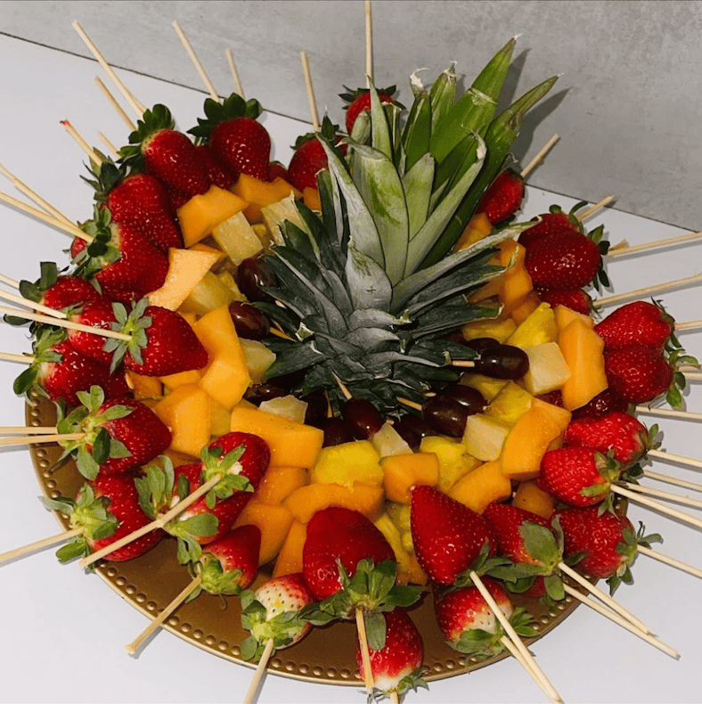 Tropical Jewel Fruit Skewer Display