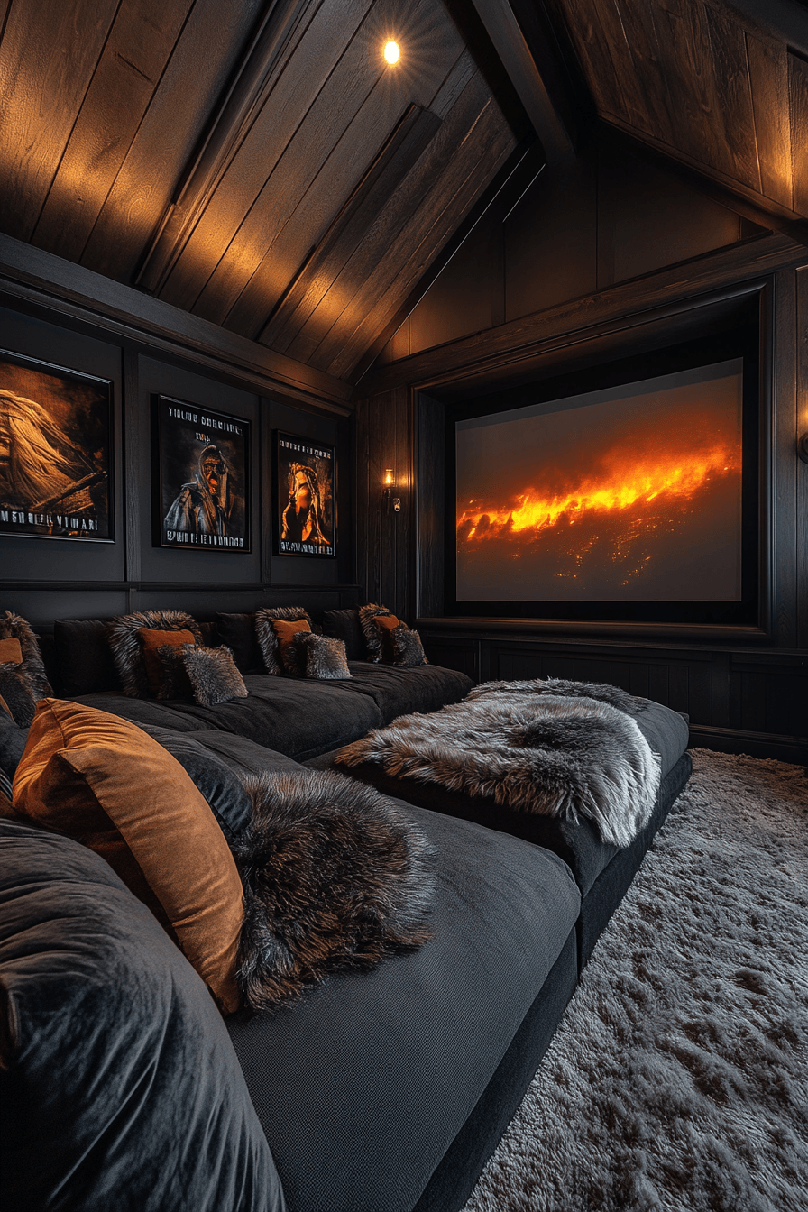 Cozy Attic Movie Retreat