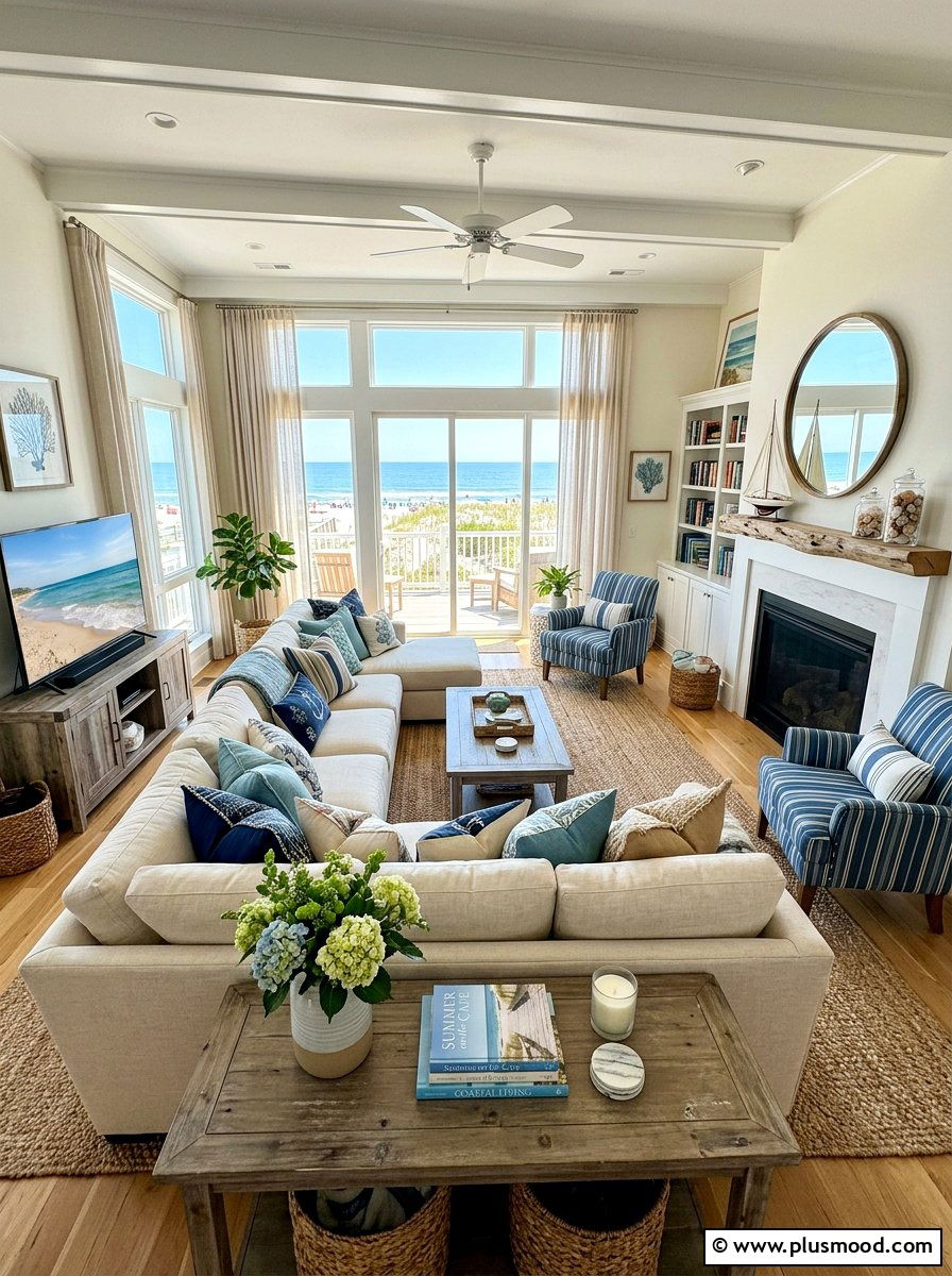 Seaside-Inspired Throw Pillows