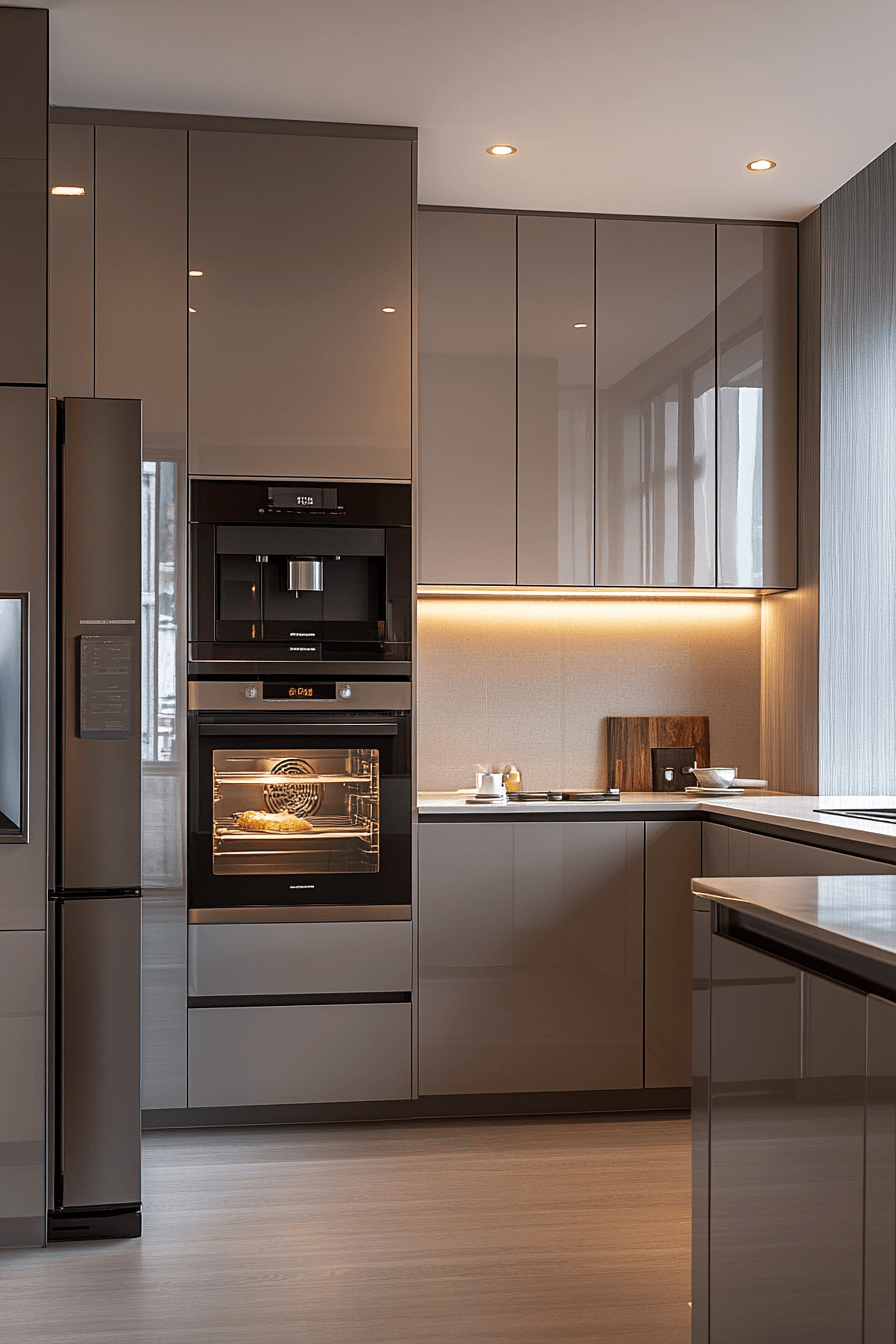Streamlined Kitchen with Built-In Appliances