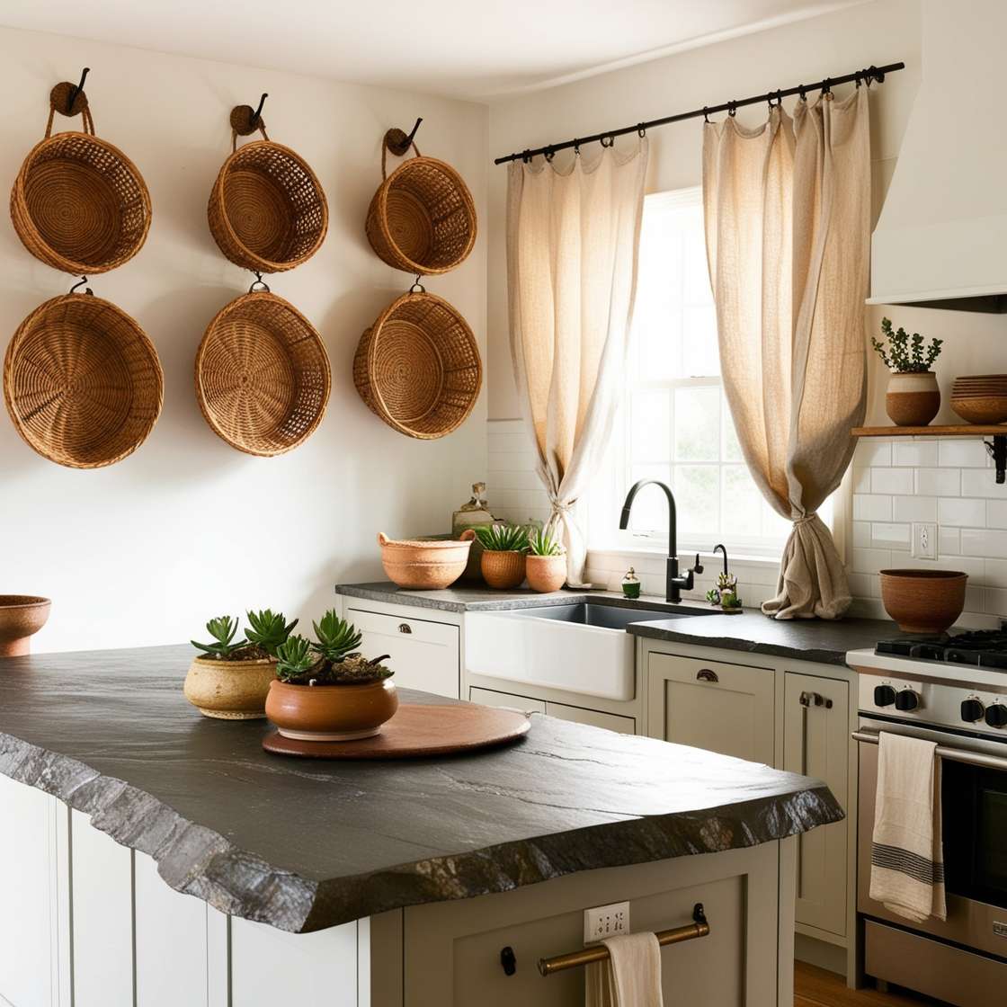 Boho kitchen idea 20