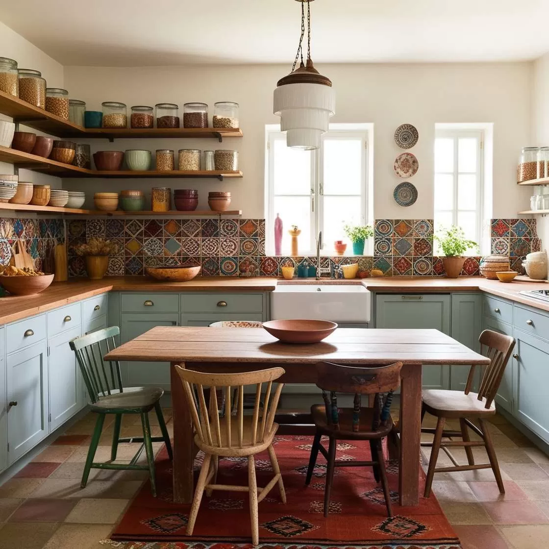 Boho kitchen idea 16