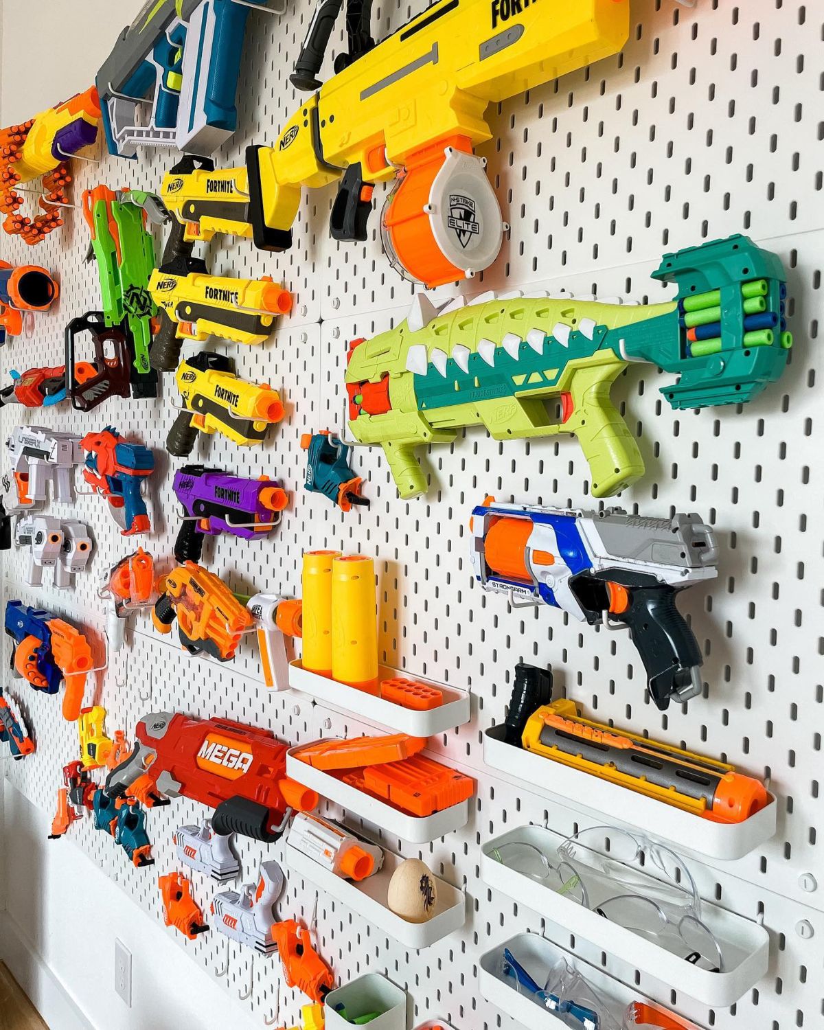 Creative Pegboard Storage for Kids’ Spaces