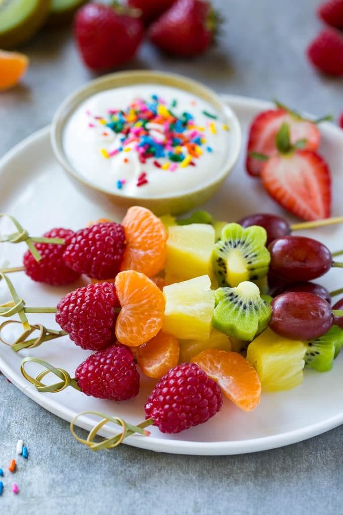 Vibrant Garden Party Fruit Skewers