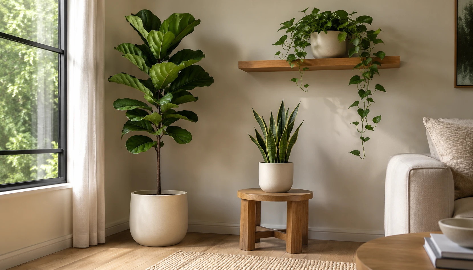 How to Style Houseplants in Your Living Room